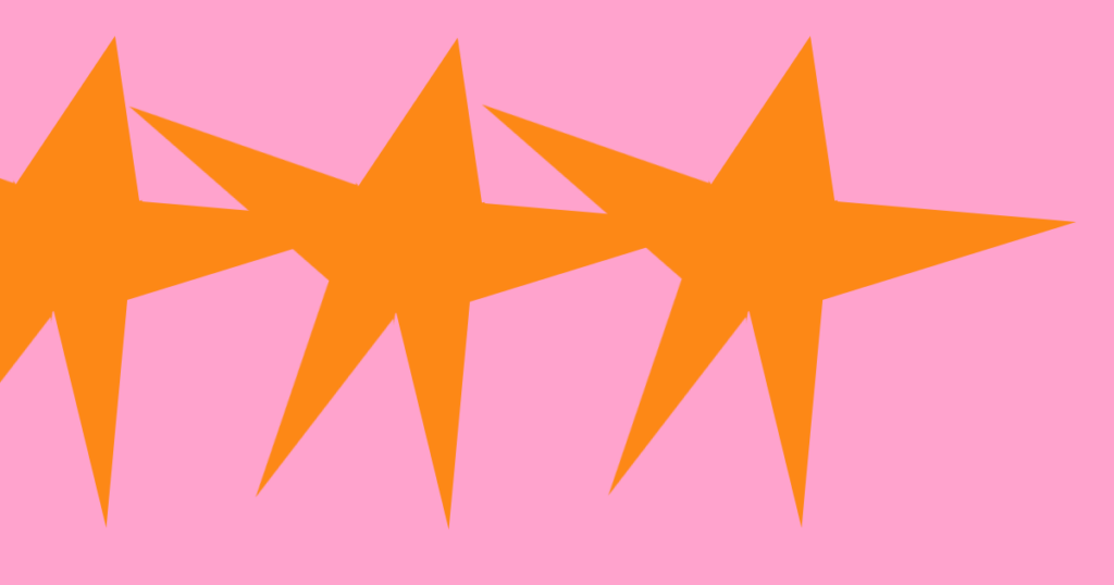 Three stars in a row.