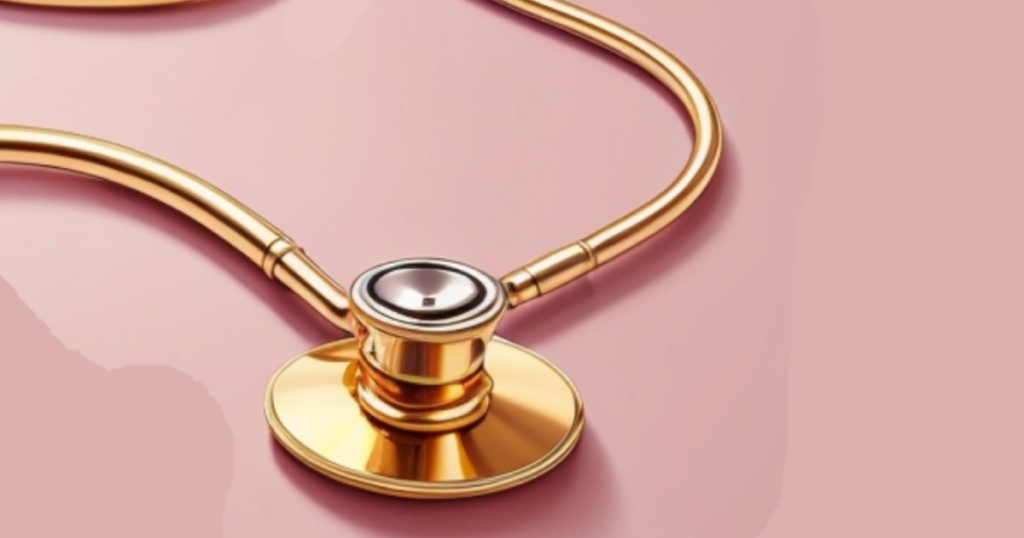 A gold-plated stethoscope.