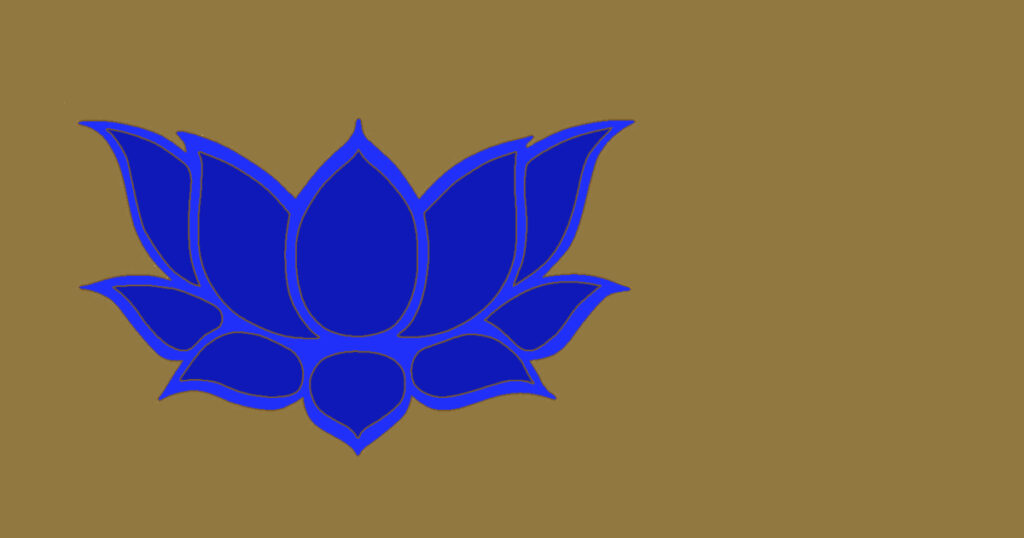 A stylized lotus flower.